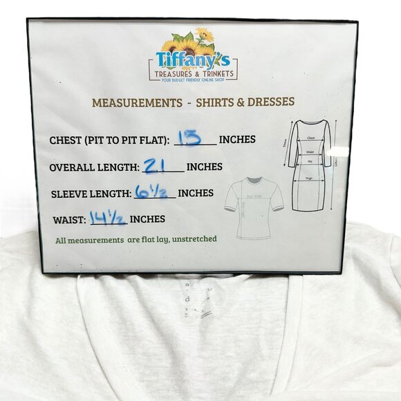 A New Day Top Womens XS White V-Neck Short Sleeve Front Twist Detail - Picture 9 of 9